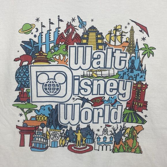 Disney Walt Disney World Attractions Opening Dates Graphic Shirt Adult Large - Picture 4 of 10